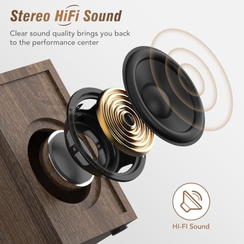 Vinyl Record Player 24W HiFi Stereo Speakers Vintage Bluetooth Turntable - image 3