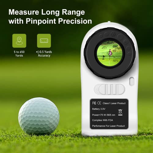 Peakpulse Golf Rangefinder With Slope, 650 Yards Laser Range Finder Golfing, Distance Finder, Flag Pole Locking Vibration︱ Fast Focus System #TOP3