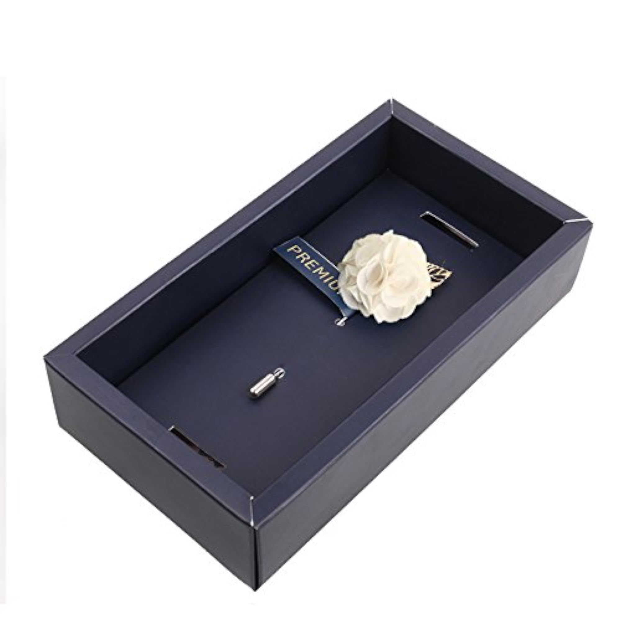 Men's A Sombre Retreat Off White Brooch, Elegant Design