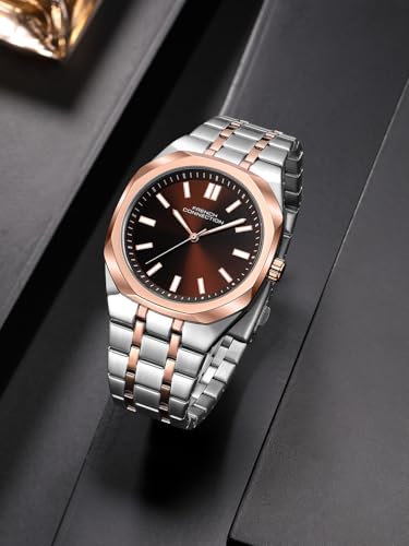 Image of French Connection Lumiere | Analog Display | Brown Dial | Silver Stainless Steel Strap | Watch for Men - FCU16RTM