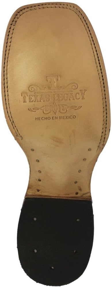 Texas Legacy Mens Black Western Dress Cowboy Boots Classic All Leather Square Toe