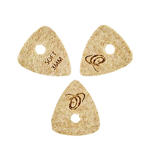 Ortega Guitars Filz Picks für Nylon Saiten Instrumente & Ukulelen - 3mm soft / 4er Pack (OGP-F-S3)