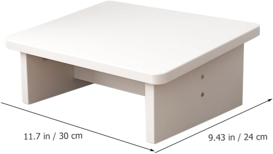 Wooden Foot Rest Stool for Home Office Ergonomic Non-Skid Footstool for Comfortable Seating Warm White Design Step Stool for Adults