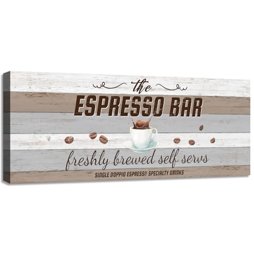 The Espresso Bar Sign Wall Art Coffee Bar Hanging Wall