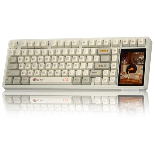 Image of Aula L99 Wireless Mechanical Gaming Creamy Keyboard with Smart Touch Screen | Tri-Mode Hot Swappable Custom Keyboard,RGB Backlit,PBT Keycap,Gasket Mount Creamy Sounding Keyboards for Office PC,84 Keys