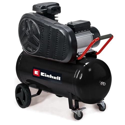 Einhell Kompressor TE-AC 430/50/10 (3000 W, max. 10 bar, 50 L Tank, 430 l/min Ansaugleistung, Motordrehzahl 2850 min^-1, Druckminderer, Manometer, Schnellkupplung)