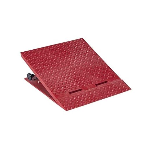 Z-Ramps matta Draussen Slope Pad, Outdoor Step Pad halkfri bärbar lutning Pad handikappade rullstolsringar justerbar höjdjusterbar: 13,5–22 cm brädstenkanter (färg: Röd, storlek: 50 x 56 x 13,5–22 cm)