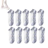 NLIADVY Breathable Ultra Thin Stretchy Athletic Socks for Women, See-Through Fashion Soft Socks (10pair-B,One Size)