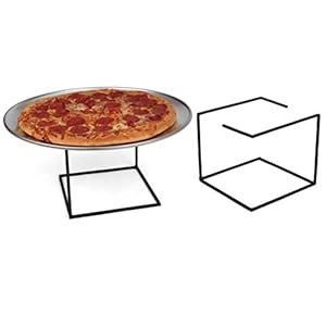 Milltown Merchants Metal Pizza Stand – Pizza Pan Risers – Tabletop Tray Holder for Pizzas, Platters, and Dishes (32 pack)