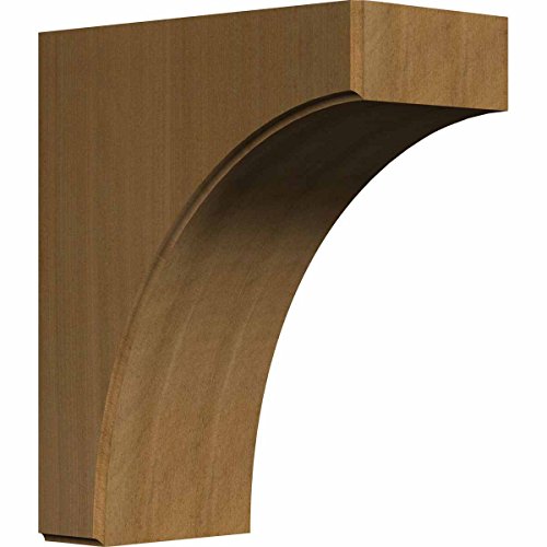 Ekena Millwork BKTW05X10X12CVGM Clarksville Wood Brackets, 5 1/4"W x 10"D x 12"H , Mahogany