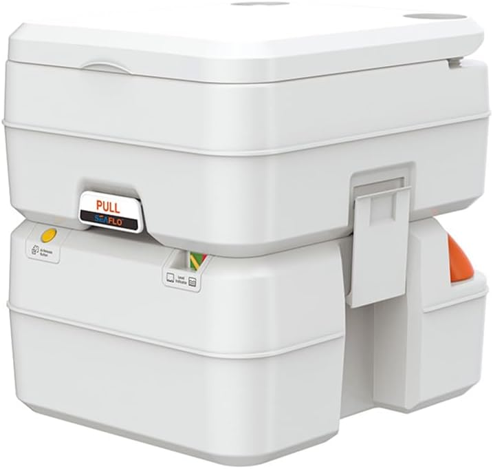 SEAFLO Portable Toilet for RV, Boat, and Camping (5.3 Gallon - Multifunctional)