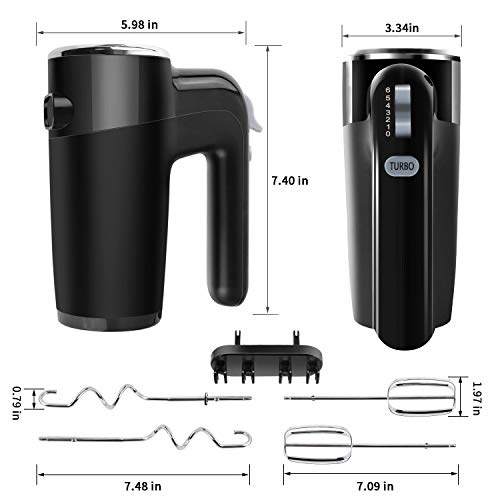 Buy Aigostar Hanson 6Speed Electric Hand Mixer 250W Handheld Mixers Beaters with Hooks