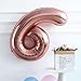 BALBALONAR 40 inch Jumbo 16th Rose Gold Foil Balloons for Birthday Party Supplies,Anniversary Events Decorations and Graduation Decorations (ROSE16)