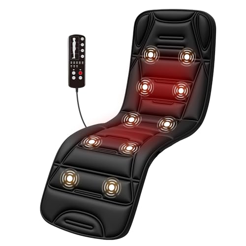 COMFIER Full Body Massage Mat Pad, Heating Vibrating Massage Chair Pad with 10 Vibration Motors...
