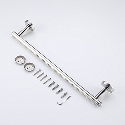Miniatura 9 de Kes Toalleros De Baño Taladro Toallero Barra Acero Inoxidable Sus304 Toallero Pared Acabado Pulido 45cm Montaje Con Tornillos, A2000s45