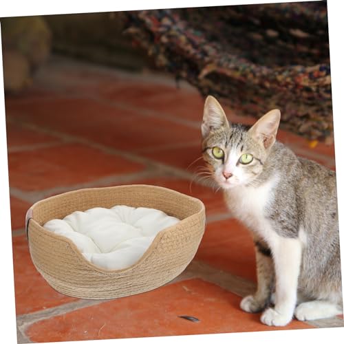 Toddmomy Ninho De Palha Para Animais De Estimação Cama Para Gatos Tecido Para Animais De Estimação N