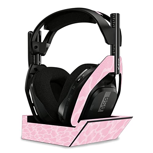 Image of MightySkins Glossy Glitter Skin Compatible with Astro A50 Wireless Headphones + Base Station (Gen 4) - Pink Giraffe | Protective, Durable High-Gloss Glitter Finish | Easy to Apply | Made in The USA