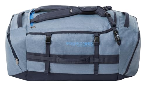 Eagle Creek Cargo Hauler Duffel Bag - Carry-On Duffel Bag for Travel - Easy Access Compartments - Lockable Zipper Opening - Water Resistant - Glacier Blue - 90L3