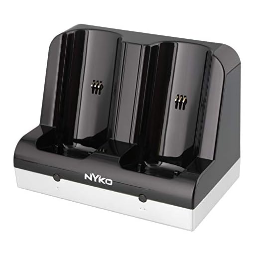 Nyko Charge Station - 2 Port Controller Charging Station with 2 Rechargeable Battery Packs for Wii and Wii U