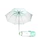Produktbild Transparent Regenschirm mit Hülle Groß Taschenschirm Blumen Kreativer Reiseschirm für Auto Tragbarer Schirm für Kinder Damen Frauen Studenten Leicht Durchsichtig Windfest Durchmesser 96cm