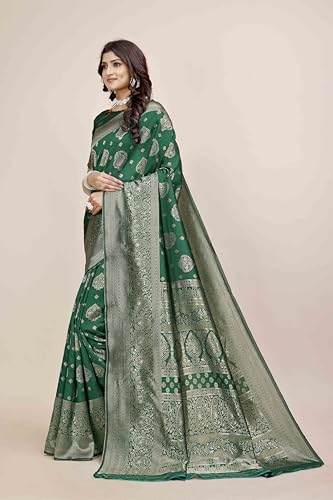 Image of Shasmi Women's Banarasi Saree Pure Kanjivaram Silk Saree Soft new ladies 2025 Design Wear Pattu Sarees Party Sari collections With Blouse Piece for Wedding sadi (PARI-218)