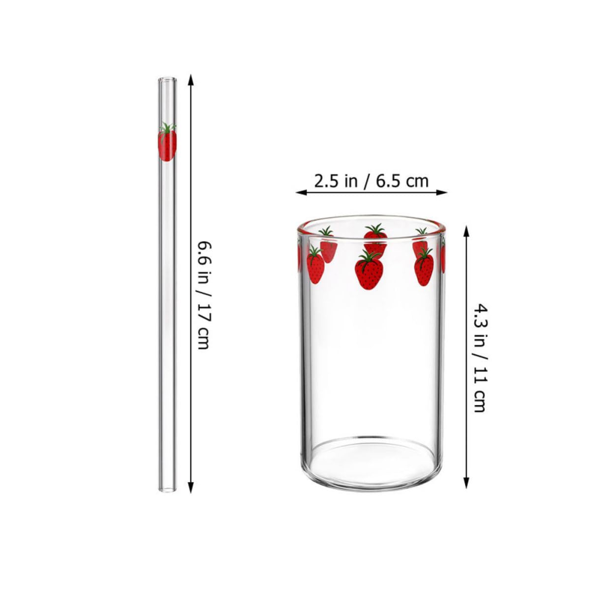 Vaso Transparente para Beber 4 Juegos de Vidrio de Borosilicato | Forma de Base Plana, para Leche y Zumo, Paquete de 4 Unidades, Uso Doméstico