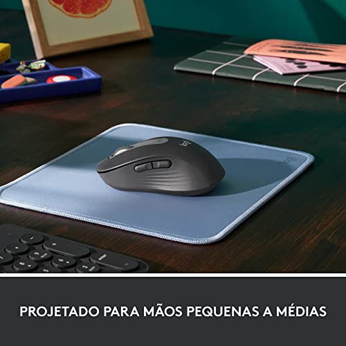 Mouse Sem Fio Logitech Signature M650 com Design de Tamanho Compacto, Clique Silencioso, Botões Late