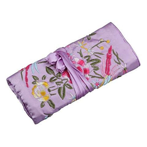 LEYILE Traditional Silk Travel Jewelry Bag Cover