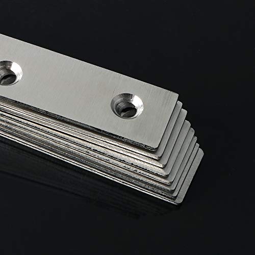 Alise Stainless Steel Flat Shape Repair Mending Plate Joining Bracket Support Brace 80Mm X 80Mm,10 Pcs Silver #TOP3