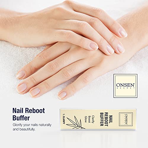 Onsen Secret Professional Nail Buffer 1Pk, Ultimate Shine Nail Buffing Block With 3 Way Buffing Methods, Smooth & Shine After Onsen Nail Filer, Compact Purse Size Manicure Tools For Optimum Nail Care #TOP5