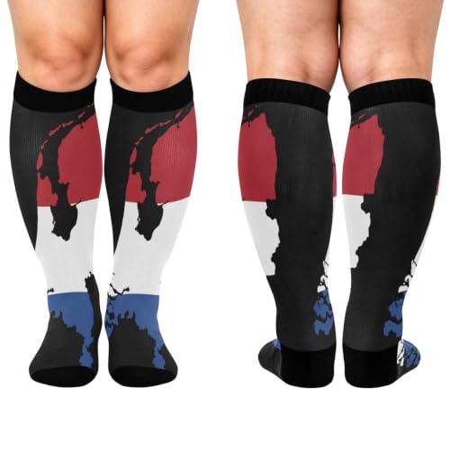 Plus Size sports compression stockings Netherlands National Pride Flag