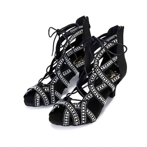 Women's Dance Shoes, Ballroom Dance Shoes for Women, Latin Ballroom Dance Ankle Boots, Practice Performance Dance Shoes