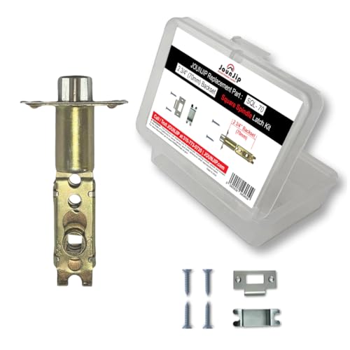 JOUNJIP Fixed Square Spindle Deadlatch 2 3/4inch Backset (70mm) – Replacement Part for Single-Sided 101-SQ and Double-Sided 102-SQ Mechanical Keyless Entry Door Lock Only - Not Adjustable