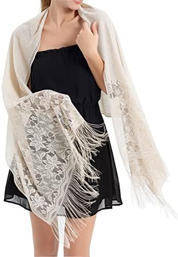 RIIQIICHY Ladies Scarf Lace Scarf Pashmina Shawls and Wraps for Women Scarfs for Women Wedding