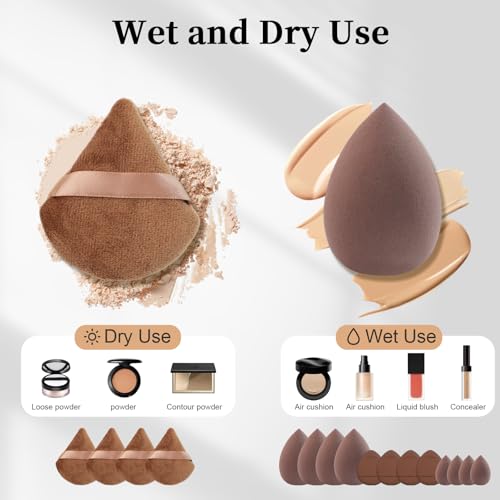 HEYMKGO Makeup Brushes, 40Pcs Professional Makeup Brush Set Dual Ended Foundation Blush Concealer Contour Powder Eyeshadow Make up Tools with Sponges Puffs Clear Bag for Blending Buffing Highlighting — view 4