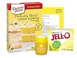 Pudding Poke Cake Bundle Kit With Duncan Hines Cake Mix, Pudding Mix, Sprinkles, Recipe (Lemon)