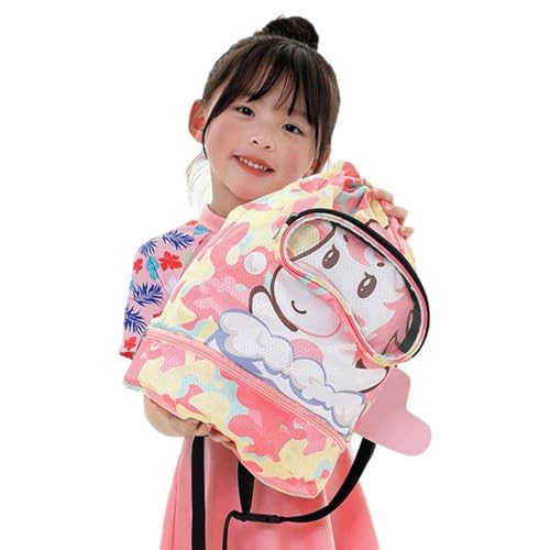 Bolsa de natación – Bolsa de deporte con cordón separado para agua y seco, ajustable para almacenamiento, traje de baño, toallas, gafas de natación, artículos de baño