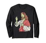 zombie gesù pigro halloween costume divertente cristiano maglia a manica