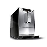 Melitta Solo E950-203, Cafetera Superautomática con Molinillo, 15 Bares, Café en Grano para Espresso, Limpieza Automática, Personalizable, Plata