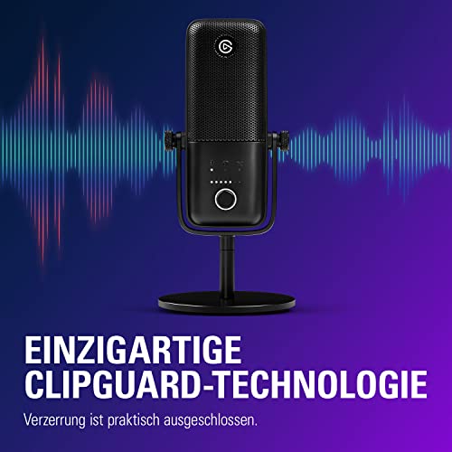 Elgato Wave:3 - Professionelles USB-Kondensatormikrofon für Streaming, Podcasts, Gaming und Homeoffice, gratis Mixing-Software, Soundeffekt-Plugins, Anti-Verzerrung, Plug & Play, für Mac - PC