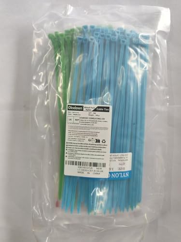 Oksdown 200 Pack Cable Ties Red Green Blue Yellow 50 pcs per Color 200mm×3.6mm Strong Nylon Plastic Self Locking 8 inch/20 cm Long Multi Color Zip Tie Wraps - Image 2