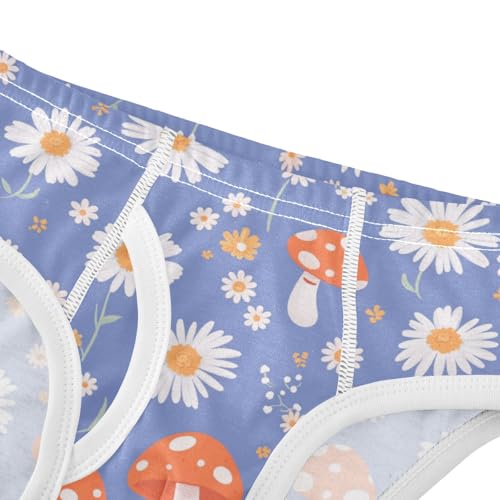 Wusikd Daisies Boys' Underwear Cotton Mushrooms Boys Briefs Soft Toddler Underwear 2T4