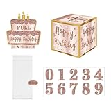 Salvadanaio di compleanno con biglietto di compleanno estraibile adesivo digitale cassetto dei soldi decorazione regalo scatole regalo scatola festa per contanti soldi tirare decorazioni cash pull