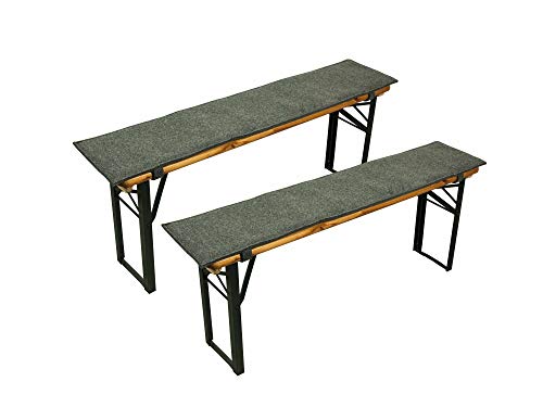 Sensalux Bierbankauflagen, 2er Set, Klettverschluss, Polster für...