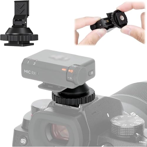 JJC Cold Shoe Mount Adapter for DJI Mic Mini / Mini 2 2S, Stable Anti-Slip
