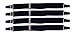 Rugged Gentlemen Durable Men's Shirt Stays Adjustable Elastic with Non-Slip Locking Clamps + 2 Collar Stays (Straight)