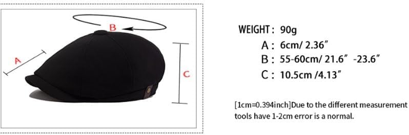 Retro Beret Casual Boho Versatile Painter's Caps Men's Octagonal hat Newsboy Cap