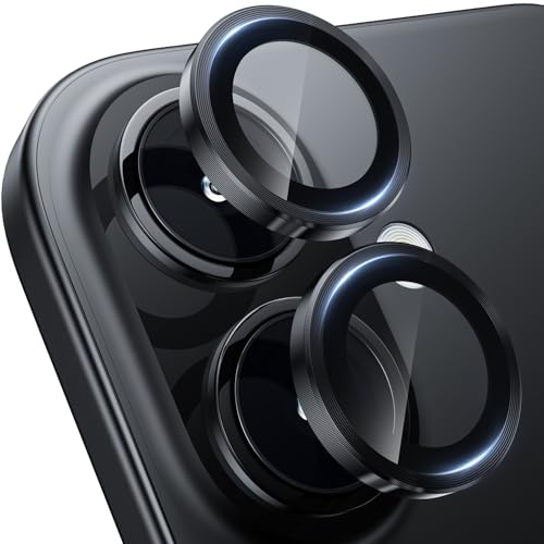 Image of Lensarmor Compatible With Black Iphone 16 Camera Lens Protector /Iphone 16 Plus Camera Lens Protector - 9H Hardness, Premium Iphone 16 Lens Protector, Does Not Affect Flash Shots