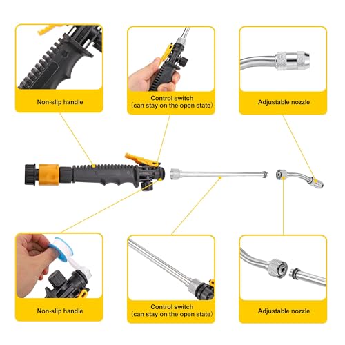 Image of Lpraer 4 Pack RV Water Heater Anode Rod & RV Water Heater Flush Wand Tool Set Kit 9.25 inchL x 3 /4 inch NPT Thread Magnesium Rod Camper Hot Water Tank Cleaning Rinser w / 2 Anode Rod and Seal Tape