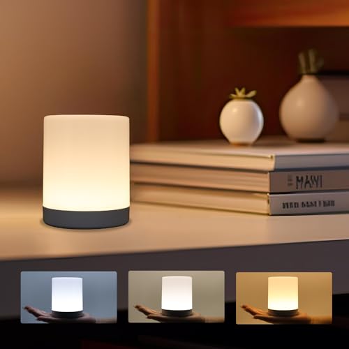 Touch Night Light for Baby Nursery, 3 Color Dimmable Night